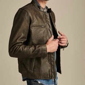 Lucky Brand brown Leather Jacket
